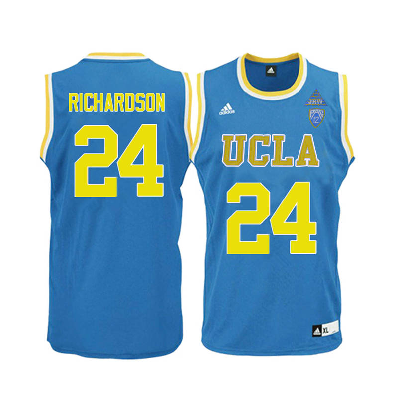 Men UCLA Bruins #24 Pooh Richardson College Basketball Jerseys-Blue - Click Image to Close